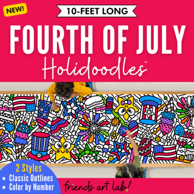 Fourth of July Holidoodles Giant Coloring Poster