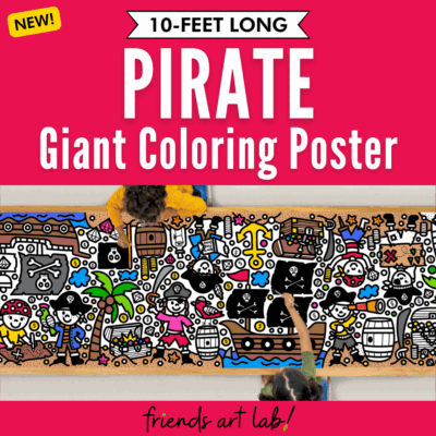 10-Foot Pirate Giant Coloring Poster