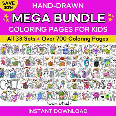 Mega Bundle Coloring Pages for Kids (Includes EVERY Set)